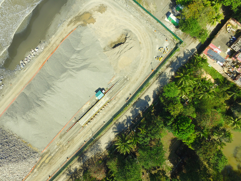 Photo of a stock pile on a construction site